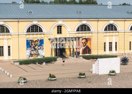 Daugavpils, Latvia - August 14 2021: Mark Rothko Art Center, multi-functional institution of culture, arts and education, located inside the arsenal