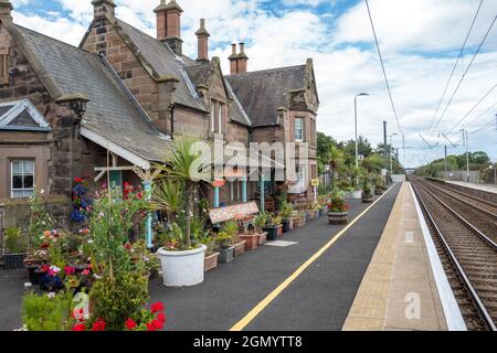 Grade 2 listed Chathill railway station on the east coast mainline ...