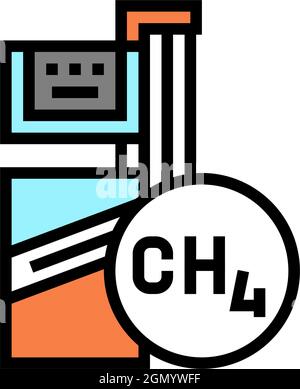 methanol gas station color icon vector illustration Stock Vector Image ...