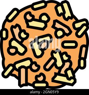 wood pellets color icon vector illustration Stock Vector