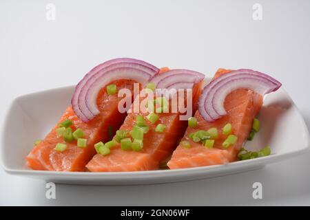 Rakfisk - Norwegian fish dish made from trout or sometimes char, salted ...