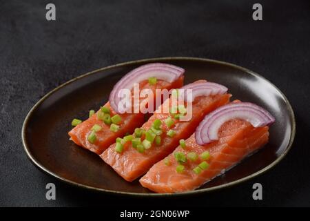 Rakfisk - Norwegian fish dish made from trout or sometimes char, salted ...