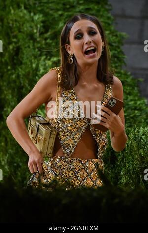 New York, United States. 13th Sep, 2021. Emma Chamberlain arrives on the  red carpet for The Met Gala at The Metropolitan Museum of Art celebrating  the opening of In America: A Lexicon