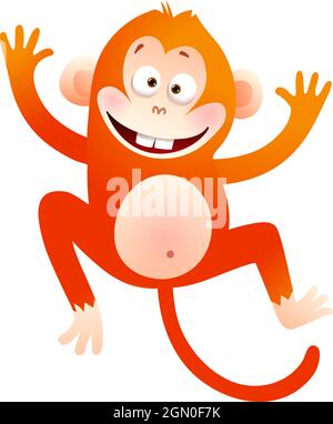 Happy Monkey for Kids Clipart Stock Vector