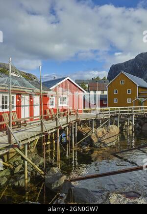 Nusfjord, Flakstadoya, Lofoten, Nordland, Norway Stock Photo