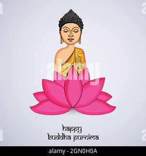 Buddha Purnima Buddhist Festival Background Stock Vector