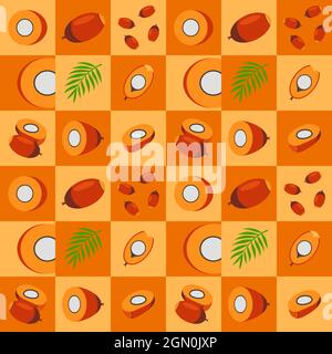 Palm abstract seamless geometric vector pattern for packaging design Stock Vector