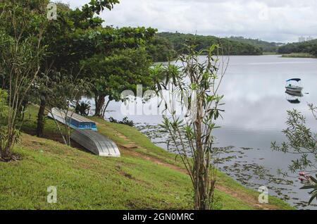 Salvador, Bahia, Brazil - July 27, 2014: Parque de Pituacu is situated on the seafront and occupies the largest ecological reserve in the city of Salv Stock Photo