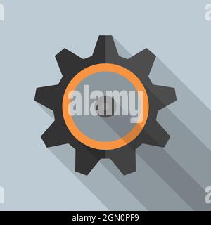 gear wheel or cogwheel symbol vector illustration Stock Vector