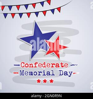 Confederate Memorial Day Stock Vector