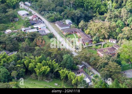 Buildings around Tierradentro archeological site in Cauca region of Colombia Stock Photo