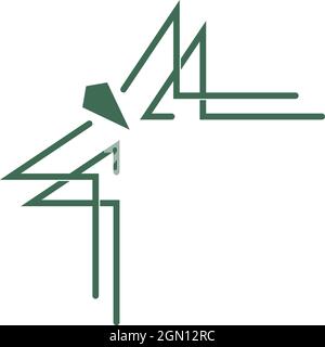 Corner border, ornament icon design template vector Stock Vector
