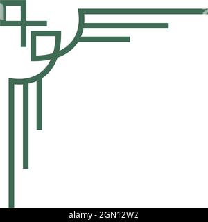 Corner border, ornament icon design template vector Stock Vector