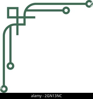 Corner border, ornament icon design template vector Stock Vector