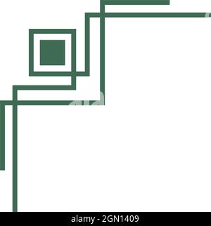 Corner border, ornament icon design template vector Stock Vector
