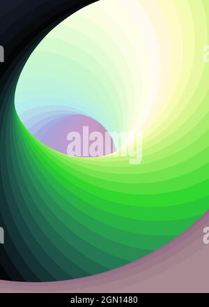 Color Swirl Warmhole Vortex Twist Generative Art background illustration Stock Vector