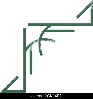 Corner border, ornament icon design template vector Stock Vector