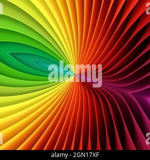 Colored plastic sheets of different colors, rainbow paper pattern 3D ...