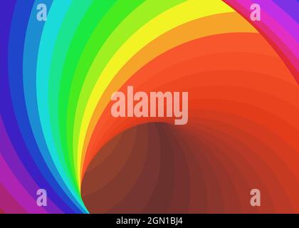 Color Swirl Warmhole Vortex Twist Generative Art background illustration Stock Vector