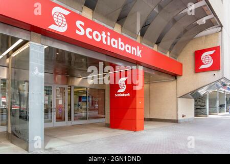 Toronto, Canada - September 11, 2021: Scotiabank head office in Toronto. Stock Photo