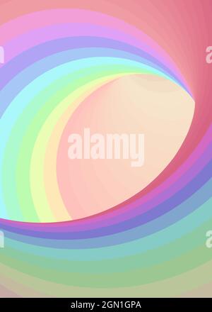 Color Swirl Wormhole Vortex Twist Generative Art background illustration Stock Vector