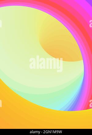 Color Swirl Wormhole Vortex Twist Generative Art background illustration Stock Vector
