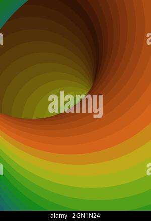 Color Swirl Wormhole Vortex Twist Generative Art background illustration Stock Vector
