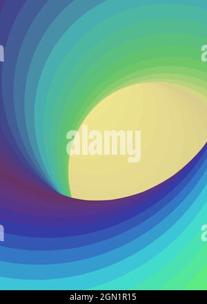 Color Swirl Wormhole Vortex Twist Generative Art background illustration Stock Vector