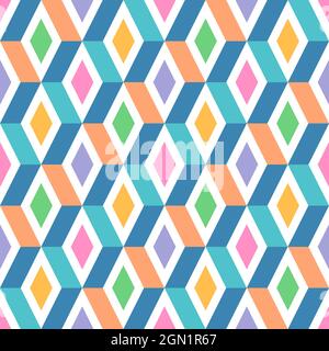Vector geometric abstract seamless pattern. Modern vector seamless pattern. Trendy vector texture. Stock Vector