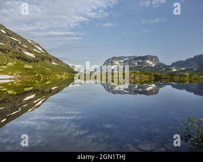 Nameless lake, Verjesteinsnuten, Haukelifjell, Vestland, Norway Stock Photo