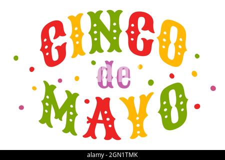 Vector poster for Cinco de mayo. Cinco de mayo festival. Vector typography for Cinco de mayo festival. Stock Vector