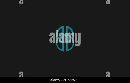 LETTER B LOGO DESIGN WITH NEGATIVE SPACE EFFECT Stock Vector