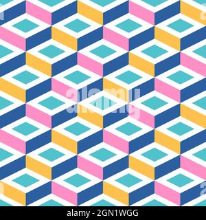 Vector geometric abstract seamless pattern. Modern vector seamless pattern. Trendy vector texture. Stock Vector