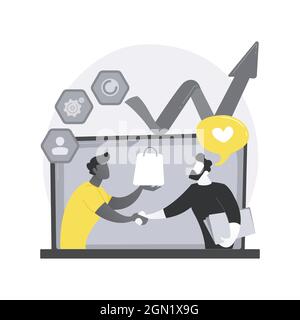 Customer relationship management abstract concept vector illustration. Stock Vector