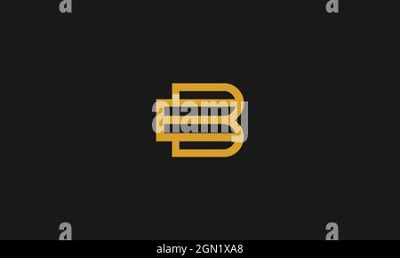 LETTER B LOGO DESIGN WITH NEGATIVE SPACE EFFECT Stock Vector