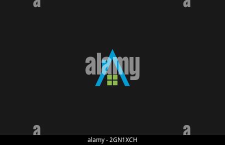 LETTER A REAL ESTATE LOGO DESIGN FOR ILLUSTRATION USE Stock Vector