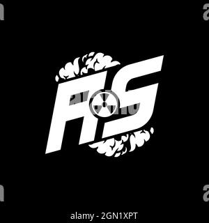 AS Initial ESport Monogram with Shape and Smoke Style template vector Stock Vector