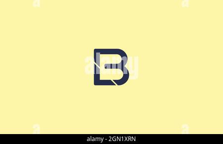 LETTER B LOGO DESIGN WITH NEGATIVE SPACE EFFECT Stock Vector