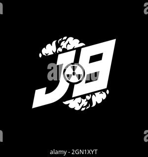 JB Initial ESport Monogram with Shape and Smoke Style template vector Stock Vector