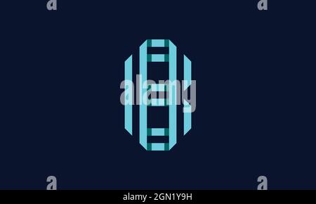 LETTER B LOGO DESIGN WITH NEGATIVE SPACE EFFECT Stock Vector