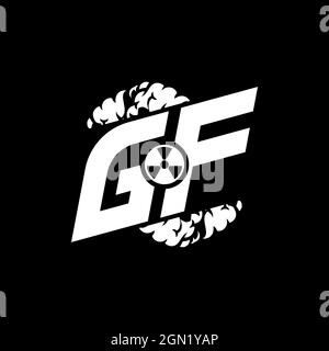 GF Initial ESport Monogram with Shape and Smoke Style template vector Stock Vector