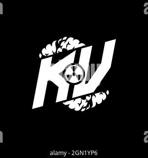 KV Initial ESport Monogram with Shape and Smoke Style template vector Stock Vector