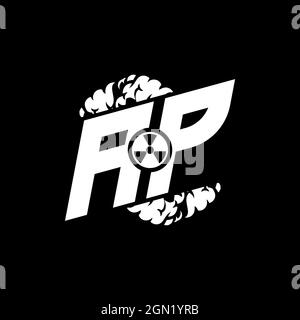 AP Initial ESport Monogram with Shape and Smoke Style template vector Stock Vector