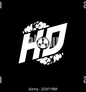 HD Initial ESport Monogram with Shape and Smoke Style template vector Stock Vector