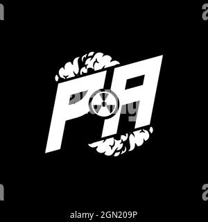 PA Initial ESport Monogram with Shape and Smoke Style template vector Stock Vector