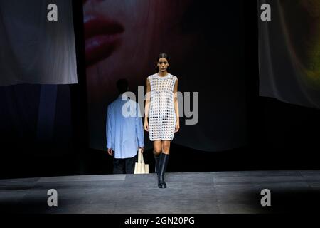 COS runway during London Fashion Week on September 2021 - London, UK. 17/09/2021 Stock Photo