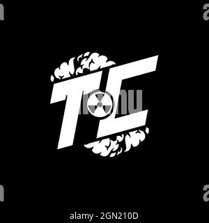 TC Initial ESport Monogram with Shape and Smoke Style template vector Stock Vector