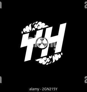 YH Initial ESport Monogram with Shape and Smoke Style template vector Stock Vector