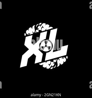 XL Initial ESport Monogram with Shape and Smoke Style template vector Stock Vector