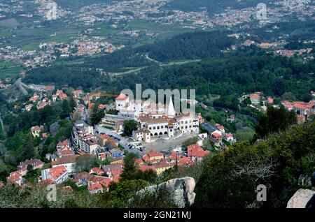 Historic National Palace in Sintra, UNESCO World Heritage site Stock Photo